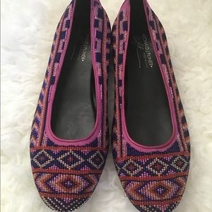 Donald Pliner beaded slip ons